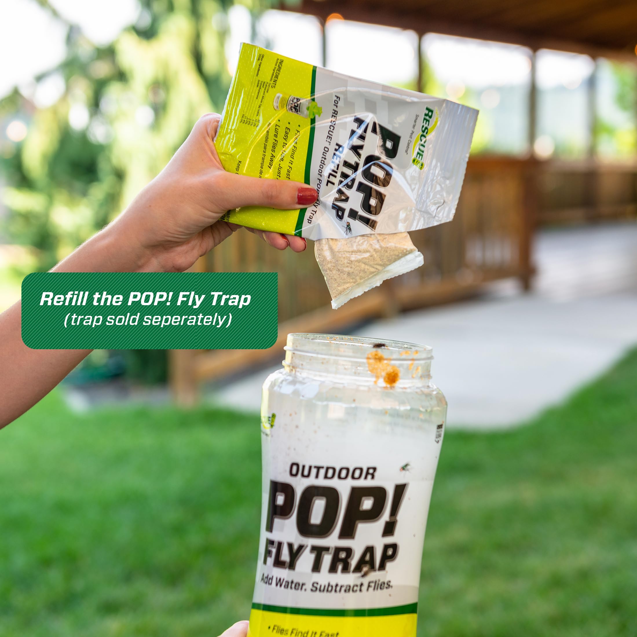 RESCUE! POP! Fly Trap Bait Refill – Outdoor Use – 4 Pack