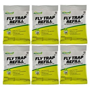 rescue! reusable fly trap refill – outdoor use - 6 pack