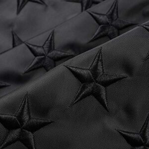 all black american flag 3x5 ft outdoor - embroidered stars, sewn stripes, brass grommets blackout tactical us black flag, heavy duty 300d nylon usa flag