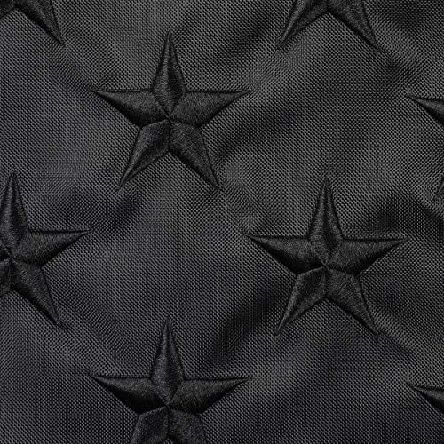 All Black American Flag 3x5 ft Outdoor - Embroidered Stars, Sewn Stripes, Brass Grommets Blackout Tactical US Black Flag, Heavy Duty 300D Nylon USA Flag