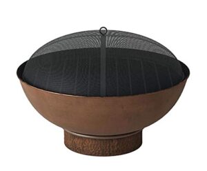bond manufacturing 51578 tazon 30" wood burning steel fire pit, copper