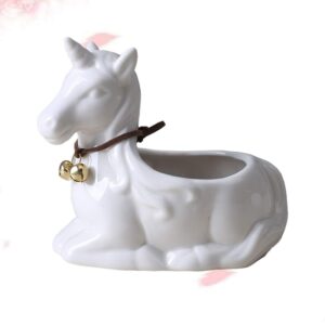 1pc Mini Succulent Pot indoor planters animal flower pot Flower planting Pot decorative pot planter unicorn Planter flower pot table decoration garden planters white cactus Cartoon