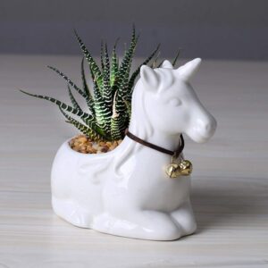 1pc Mini Succulent Pot indoor planters animal flower pot Flower planting Pot decorative pot planter unicorn Planter flower pot table decoration garden planters white cactus Cartoon