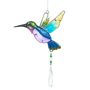weisipu crystal suncatchers for windows - hummingbird crystal ball prisms hanging crystals ornament for home garden office wedding christmas decoration-hummingbird
