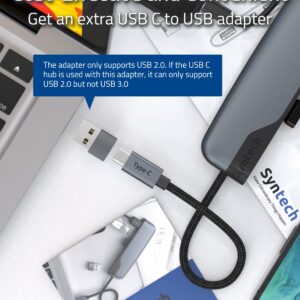 USB C to USB Hub 4 Ports, Syntech Type C to USB 3.0 Hub with a USB C to USB Adapter (USB 2.0), Thunderbolt 3 to USB Hub, iPad Pro, iMac