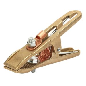 260/300/500a copper welding earth clip,brass material a shape ground welding earth clamp electroplated ground clamp for welding machine/manual welder/welding equipment(500a)