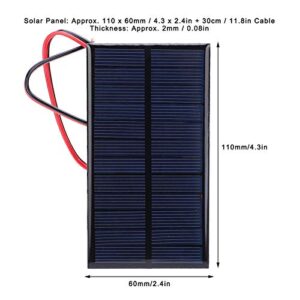 3Pcs Mini Solar Panel DC 6V Polysilicon Solar Cell Charger Module Solar DIY System Kits with 30cm Cable