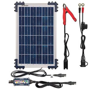 optimate solar duo 10w, tm522-d1, 6-step 12v / 12.8v 0.83a weatherproof solar battery saving charger & maintainer