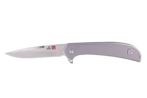 al mar amk4116 ultralight titanium framelock silver folding pocket folder knife