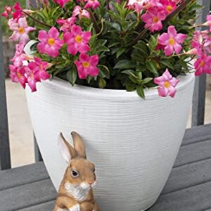 CLEVER GARDEN Rabbit Garden Statue Outdoor Décor, Resin Figurine Decoration for Lawn, Yard, Patio, Porch, and More