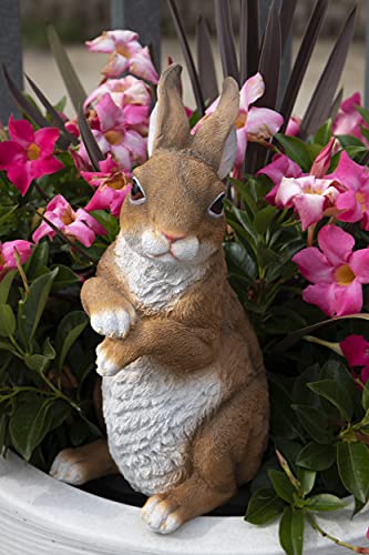 CLEVER GARDEN Rabbit Garden Statue Outdoor Décor, Resin Figurine Decoration for Lawn, Yard, Patio, Porch, and More