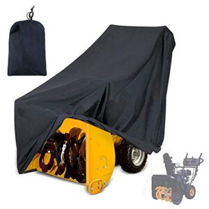 coosoo snow thrower cover two-stage snow blowers cover waterproof heavy duty outdoor anti-uv dustproof universal size for most electric snow blowers with locks drawstring buckles and carry bag