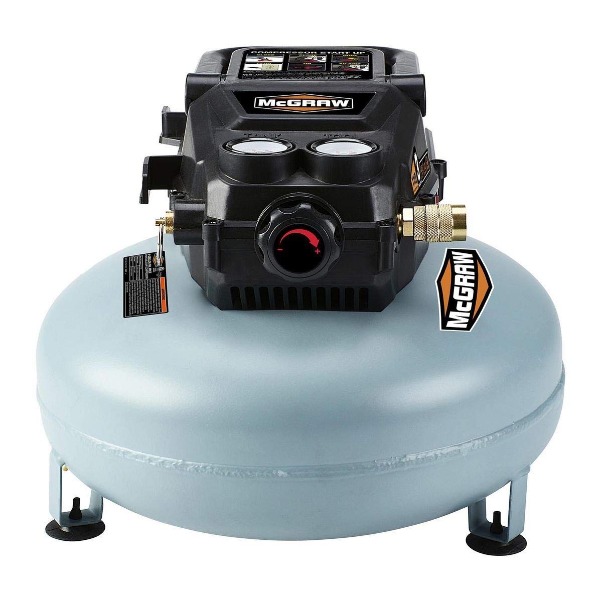 3 Gallon 1/3 HP 110 PSI Oil-Free Pancake Air Compressor