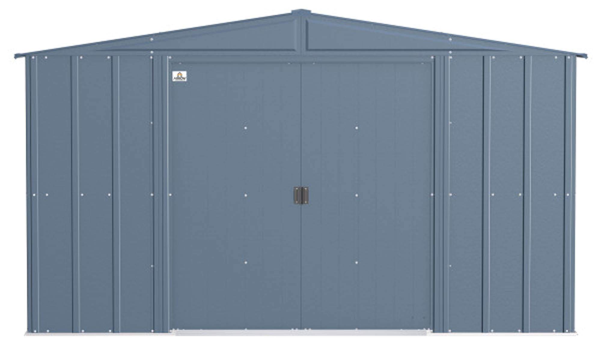 Arrow Classic Steel Storage Shed, 10x8, Blue Grey