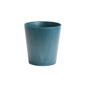 novelty 63099 metallic cache pot round planter, slate