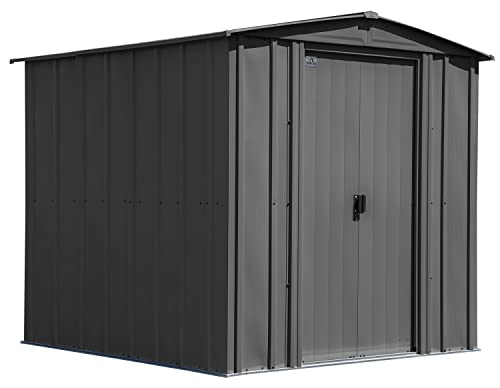 Arrow Classic Steel Storage Shed, 6x7, Charcoal