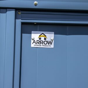 Arrow Classic Steel Storage Shed, 8x8, Blue Grey