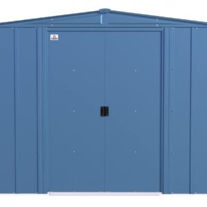 Arrow Classic Steel Storage Shed, 8x8, Blue Grey