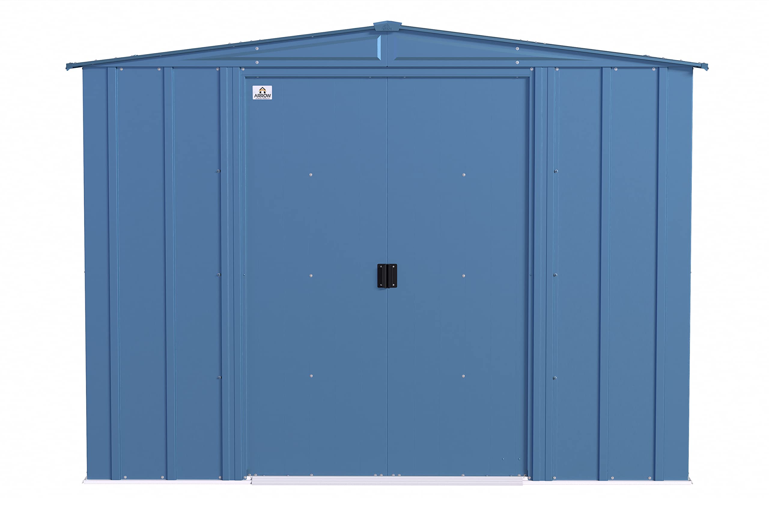 Arrow Classic Steel Storage Shed, 8x8, Blue Grey