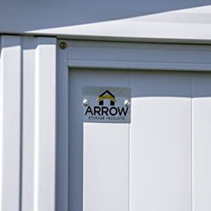 Arrow Classic Steel Storage Shed, 10x14, Flute Grey