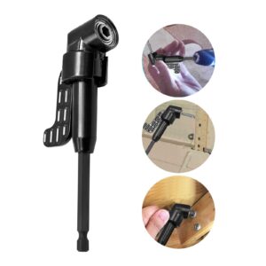105 Degree Right Angle Drill Adapter, 1/4" Hex Shank Right Angle Drill Attachment for Screwdriver Bits, Drive Socket Adapter