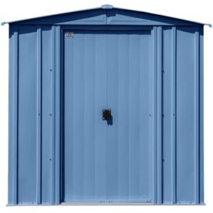 Arrow Classic Steel Storage Shed, 6x7, Blue Grey