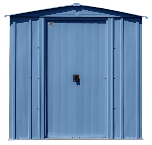 Arrow Classic Steel Storage Shed, 6x7, Blue Grey