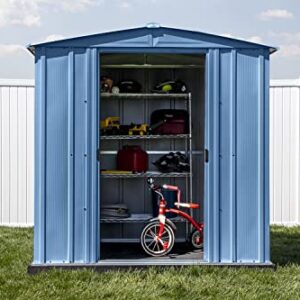 Arrow Classic Steel Storage Shed, 6x7, Blue Grey