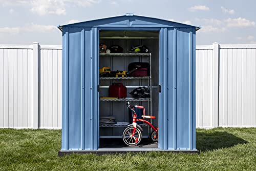 Arrow Classic Steel Storage Shed, 6x7, Blue Grey