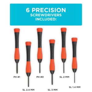 BLACK+DECKER Magnetic Screwdriver Set, Phillips, Flat Head, and Precision Screwdrivers, 12-Piece (BDHT65002)