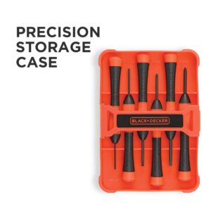 BLACK+DECKER Magnetic Screwdriver Set, Phillips, Flat Head, and Precision Screwdrivers, 12-Piece (BDHT65002)