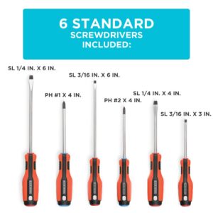 BLACK+DECKER Magnetic Screwdriver Set, Phillips, Flat Head, and Precision Screwdrivers, 12-Piece (BDHT65002)