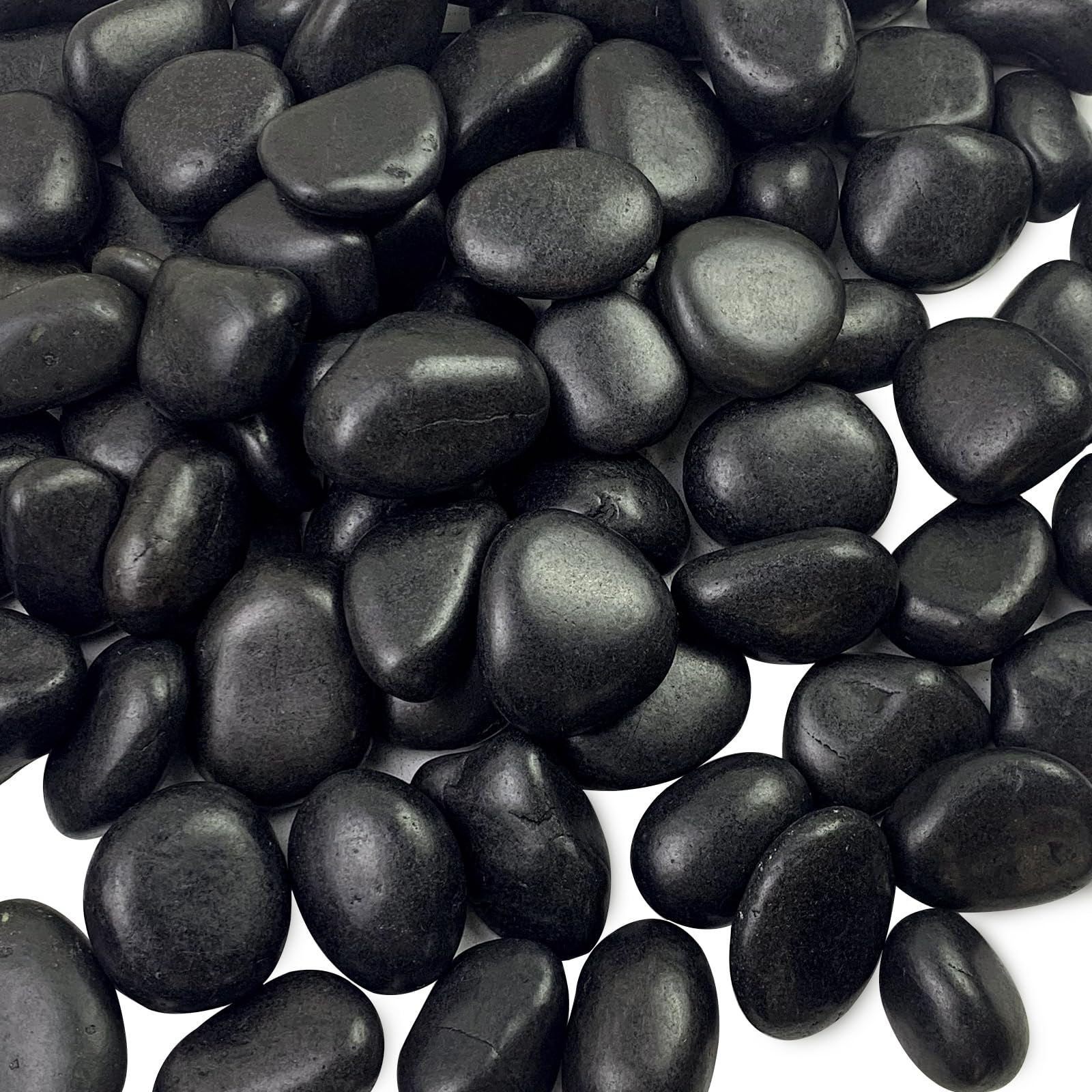 FANTIAN 5 LB Black Pebbles for Indoor Plants, 1-2 Inch Decorative Black River Rocks for Plants, Garden Landscaping, Potted Plant, Vase Filler, Yard Walkway, Paving Rocks and Outdoor Decorative Stones