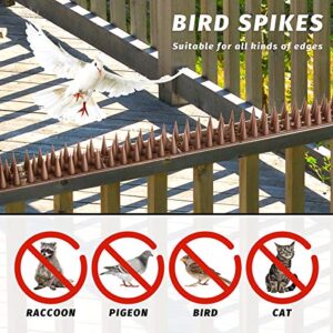 Grovind Bird Spikes Plastic Spikes for Outdoor Bird Spike Security Fence Spikes for Roof, Fountain and Garden