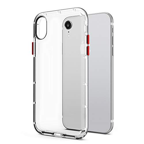 Zizo Surge Series for iPhone XR Case - Sleek Clear Case Customizable Buttons - Clear