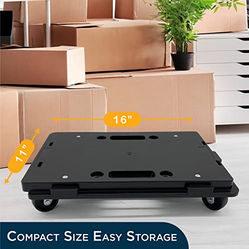 EnnovaTools Furniture Dolly for Moving 2 Pack , Multi-Functional Heavy Duty Interlocking Rolling Mover with Wheels, 450 LBs Capacity, Made in Taiwan