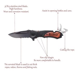Personalized Knife for Groomsmen - Custom Engraved Pocket Knives for Men - 6 Font Multi-set Option - Groomsmen Gifts for Wedding, Groomsmen Proposal Gift - Bachelor Party, Best Man