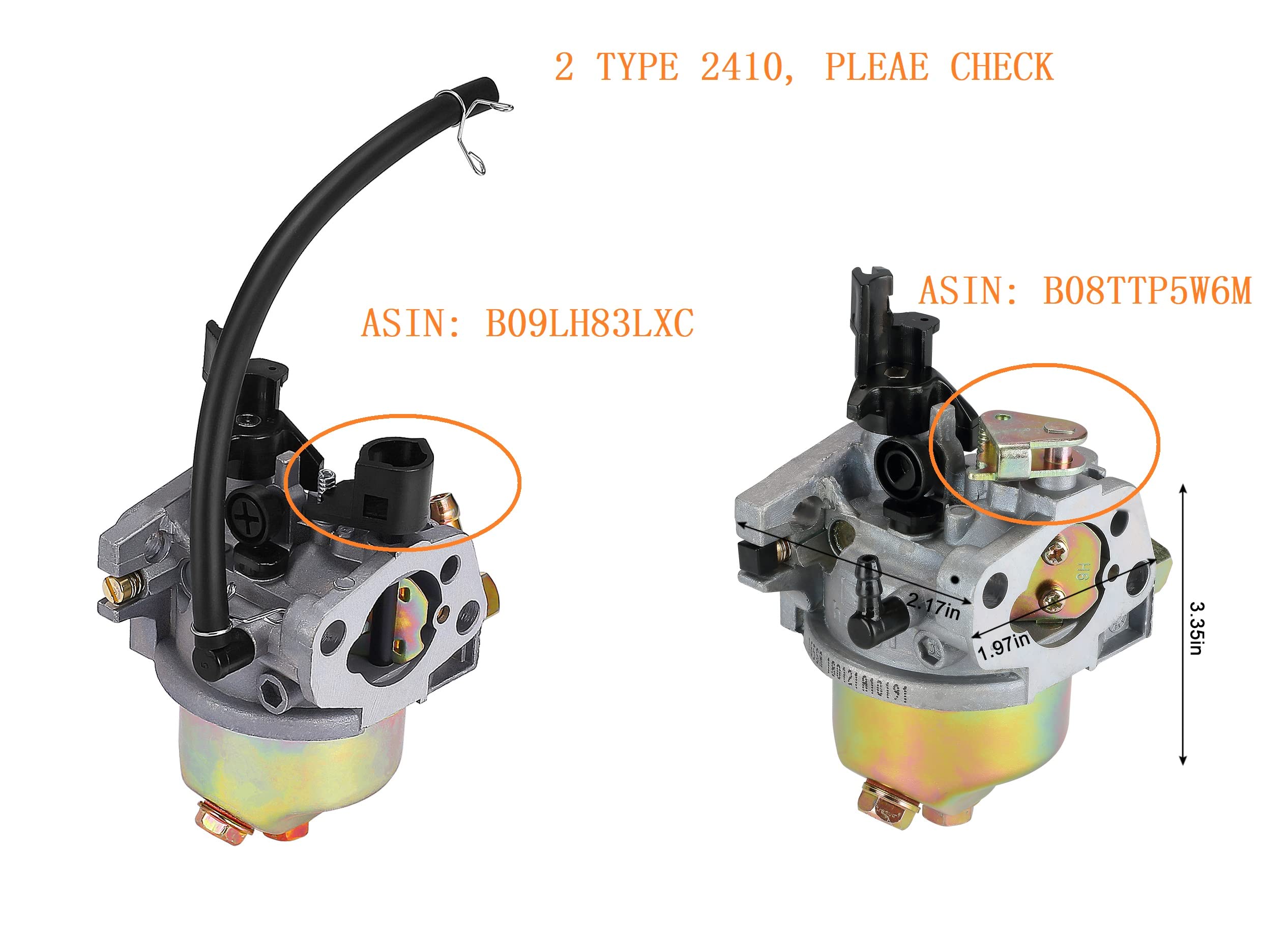 951-14026A Carburetor for MTD 951-14027A Carburetor 951-10638A 751-10638 751-10638A 951-10638 Troy-Bilt Storm 2410 2420 2620 2690 2690XP Snow Thrower, For 170S HUAYI