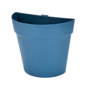 qiguch66 small plant pots,semicircle plant bonsai flower pot planter bucket wall mount office home decor - blue