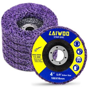 5 pack strip discs stripping wheel for angle grinder paint stripper wheels abrasive wheel for clean and remove paint, rust welds, oxidation (4'' x 5/8'')