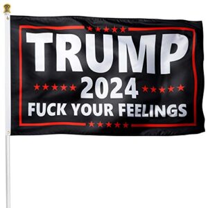 xifan premium flag for trump 2024 3x5 ft polyester fuck your feelings banner with brass grommets indoor outdoor decoration
