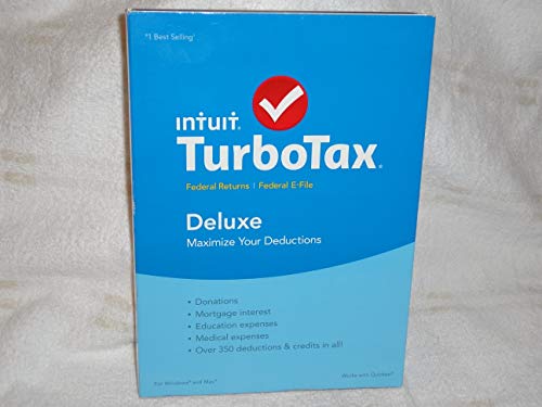 Turbotax 2015 Deluxe Tax Software CD FEDERAL RETURNS ONLY [PC & Mac] [Old Version]