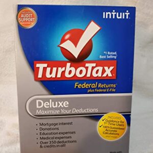 Turbotax 2012 Deluxe Tax Software CD FEDERAL RETURNS ONLY [PC & Mac] [Old Version]