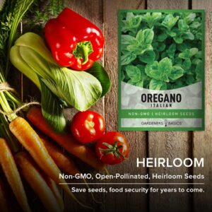 Oregano Seeds for Planting Heirloom Non-GMO Herb Plant Seeds for Home Herb Garden Makes a Great Gift for Gardening by Gardeners Basics