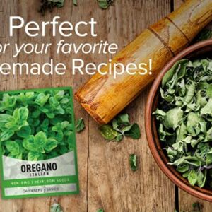 Oregano Seeds for Planting Heirloom Non-GMO Herb Plant Seeds for Home Herb Garden Makes a Great Gift for Gardening by Gardeners Basics