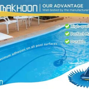 MAKHOON 4 Pieces Pool Cleaner Replacements Include W70329 Pool Cleaner Finned Seal W69698 Pool Cleaner Diaphragm W70327 Foot Pad Compatible with Zodiac Baracuda G2, G3, G4 Replace W69721 W72855