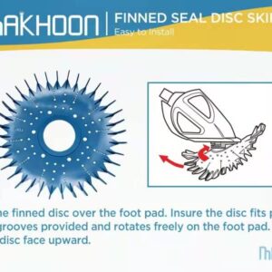 MAKHOON 4 Pieces Pool Cleaner Replacements Include W70329 Pool Cleaner Finned Seal W69698 Pool Cleaner Diaphragm W70327 Foot Pad Compatible with Zodiac Baracuda G2, G3, G4 Replace W69721 W72855