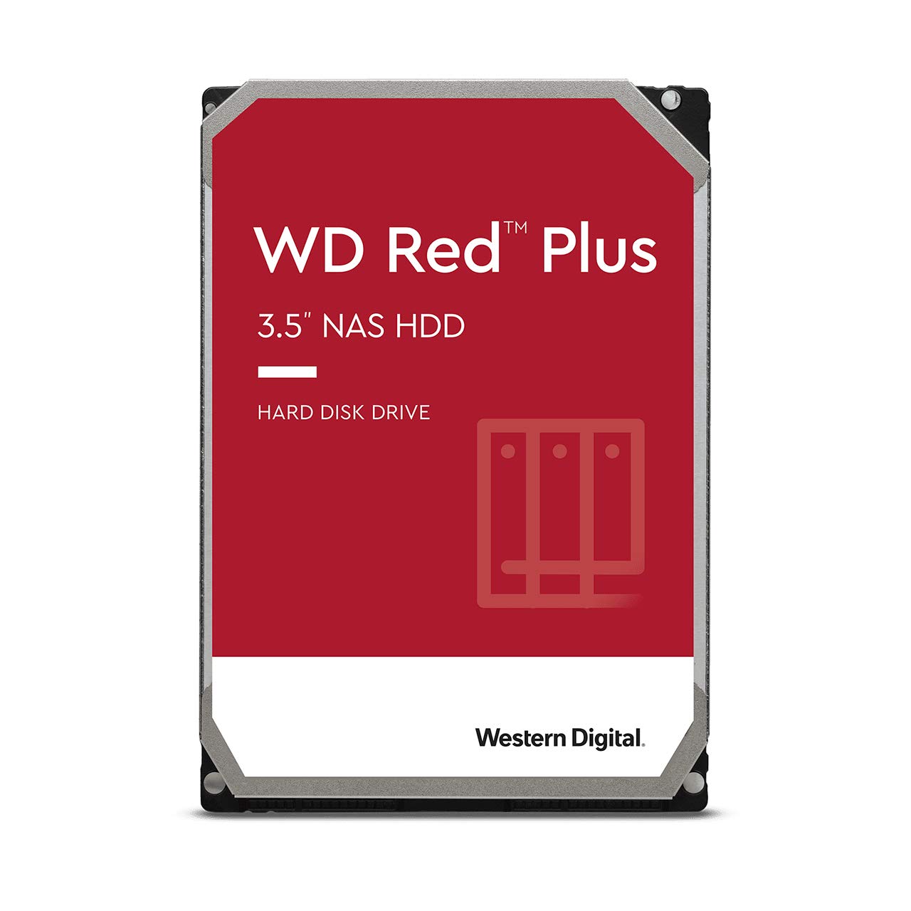 Western Digital 8TB WD Red Plus NAS Internal Hard Drive HDD - 7200 RPM, SATA 6 Gb/s, CMR, 256 MB Cache, 3.5" - WD80EFBX