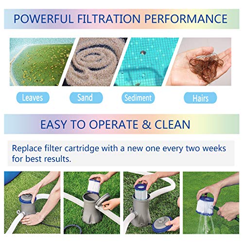 Pool Filters Cartridges Type S1 Compatible for Intex for PureSpa, Hot Tub Filter Cartridge Swimming Pool Spa Filter for Intex 29001E, 4Pcs