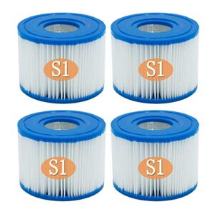 pool filters cartridges type s1 compatible for intex for purespa, hot tub filter cartridge swimming pool spa filter for intex 29001e, 4pcs